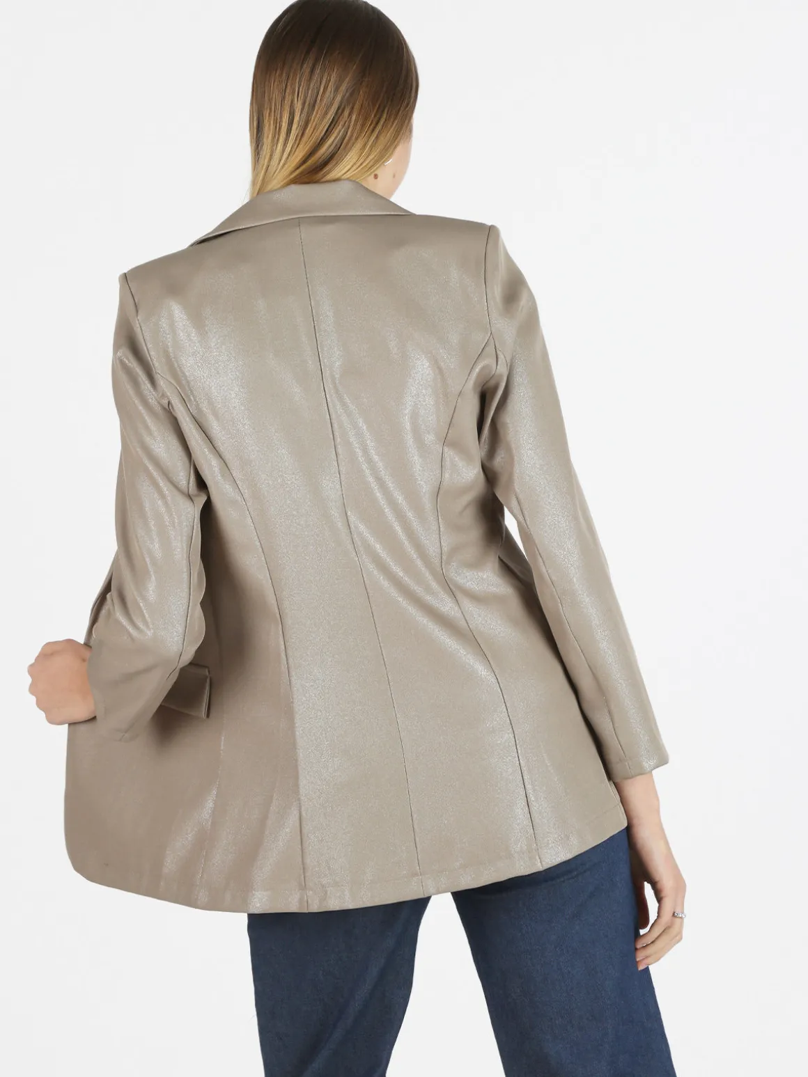 Melitea Blazer donna oversize monobottone