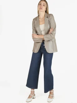 Melitea Blazer donna oversize monobottone