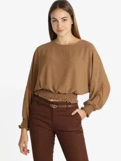 Melitea Blusa donna in voilè con maniche a pipistrello