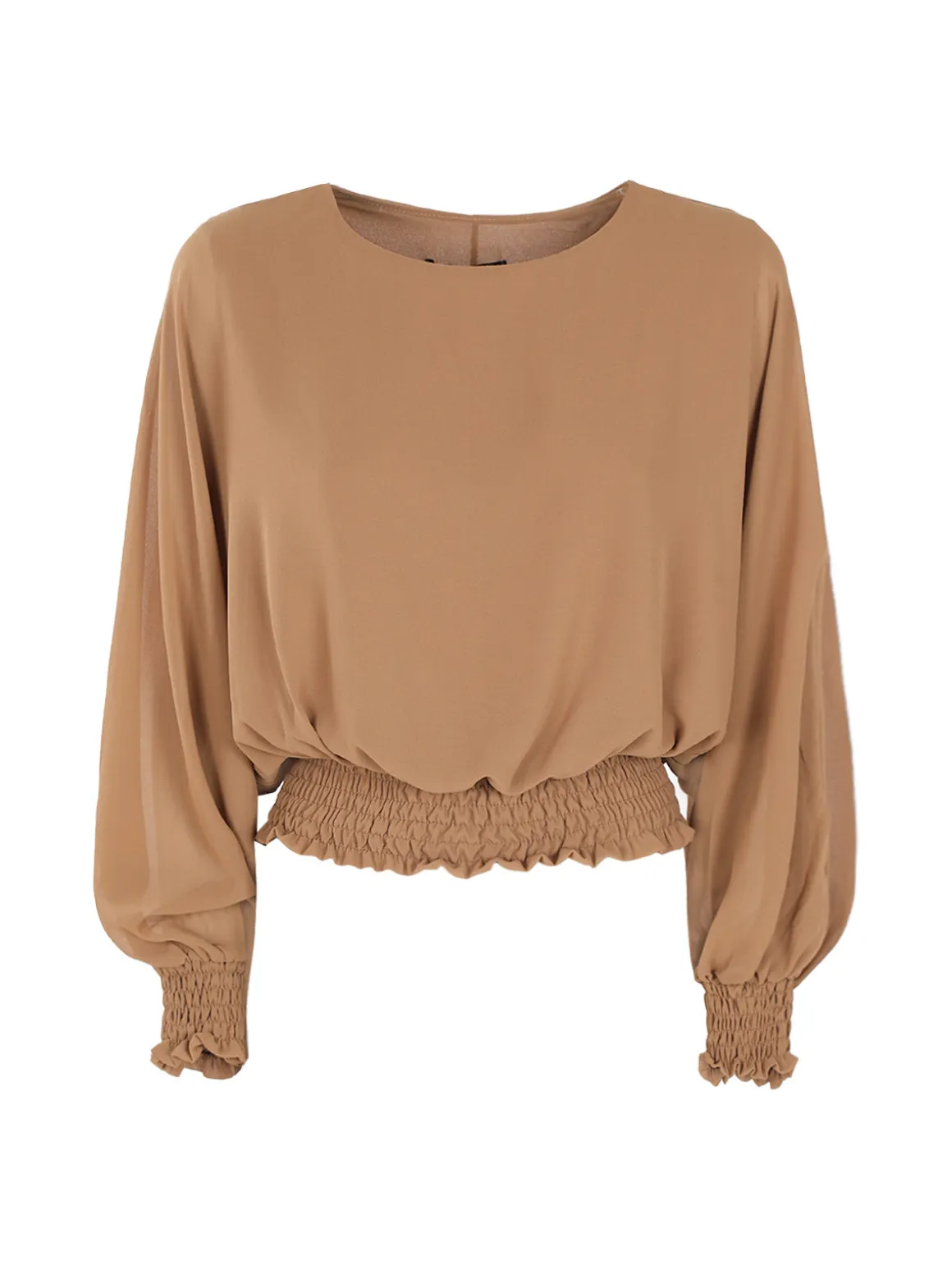 Melitea Blusa donna in voilè con maniche a pipistrello