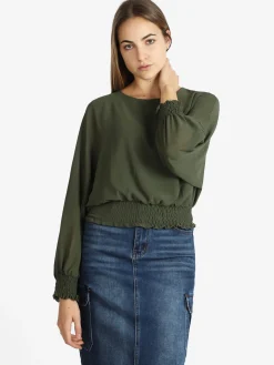 Melitea Blusa donna in voilè con maniche a pipistrello
