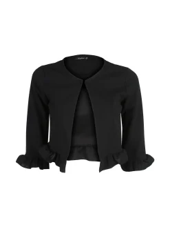 Melitea Cardigan donna aperto davanti con volant