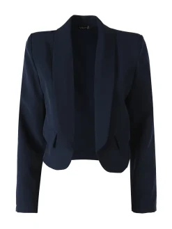 Melitea Giacca corta elegante senza chiusura - blu scuro