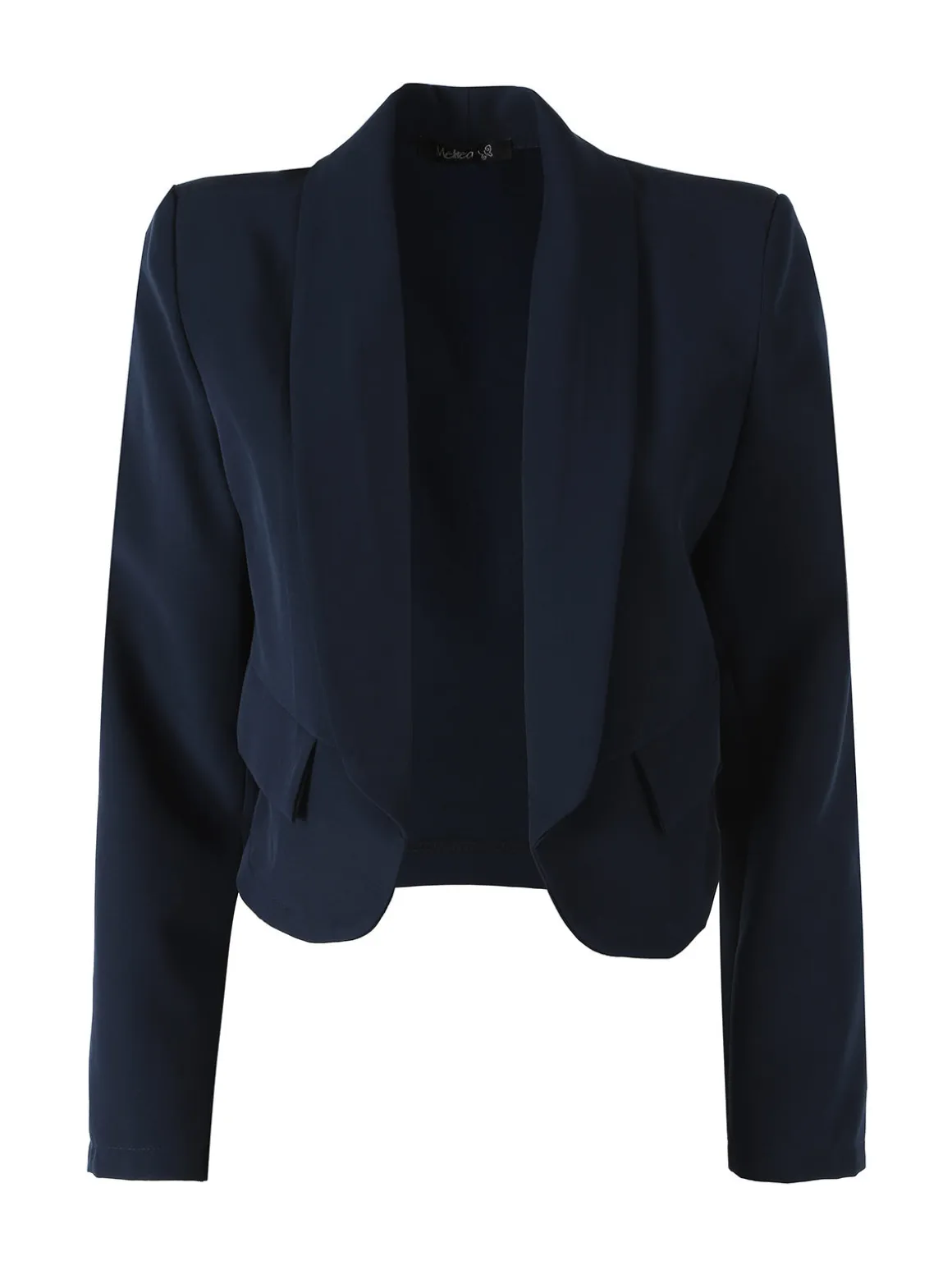 Melitea Giacca corta elegante senza chiusura - blu scuro