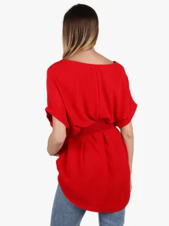 Melitea Maxi blusa donna a maniche corte