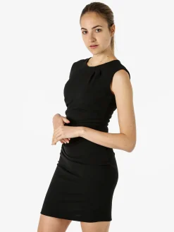 Melitea Vestito smanicato da donna a tubino - nero