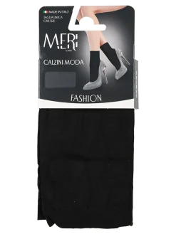 Meri Calzini moda donna a rombi - nero