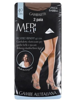 Meri Confezione 2 paia di gambaletti 40 denari