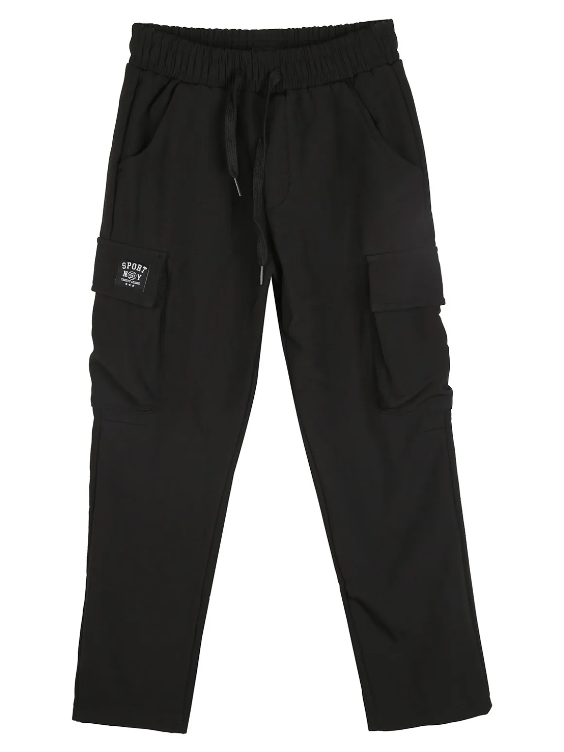 Mg Fashion Studio Pantaloni da ragazzo cargo con interno in pile - nero
