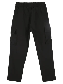 Mg Fashion Studio Pantaloni da ragazzo cargo con interno in pile - nero