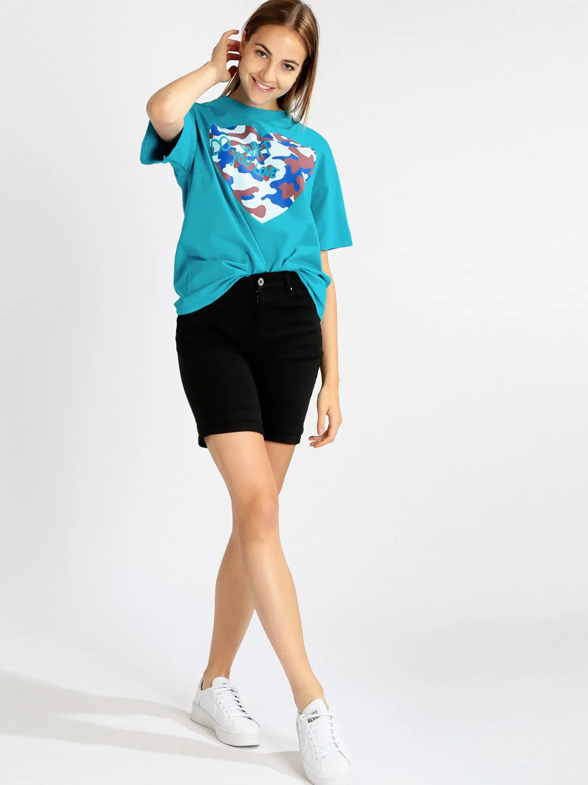 Miho'S Maxi t-shirt donna con stampa