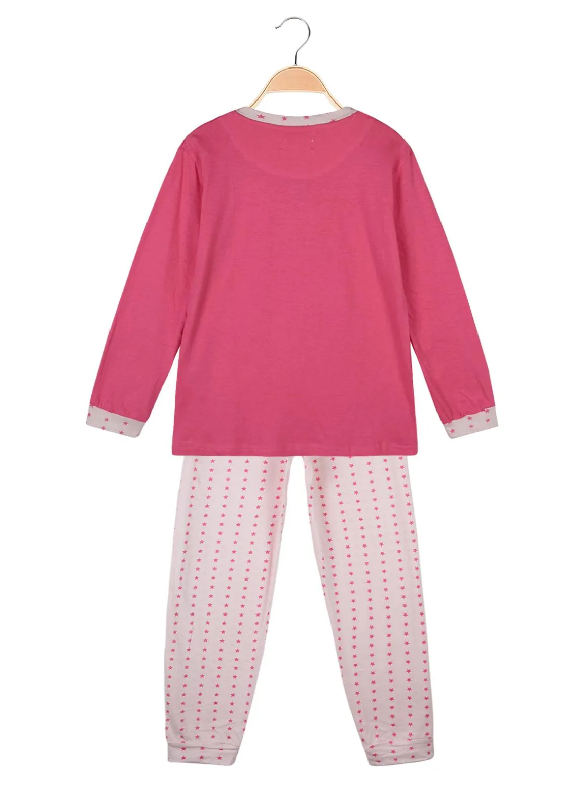 Milk And Honey Pigiama lungo in cotone con stelle