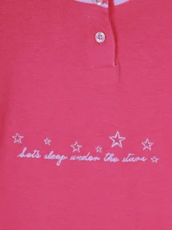 Milk And Honey Pigiama lungo in cotone con stelle