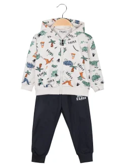 Milk Pub Completo da neonato 3 pezzi con cappuccio e zip