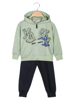 Milk Pub Completo tuta neonato 3 pezzi con cappuccio e zip