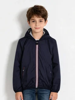 Milk Pub Giacca a vento da bambino con cappuccio e zip - blu scuro