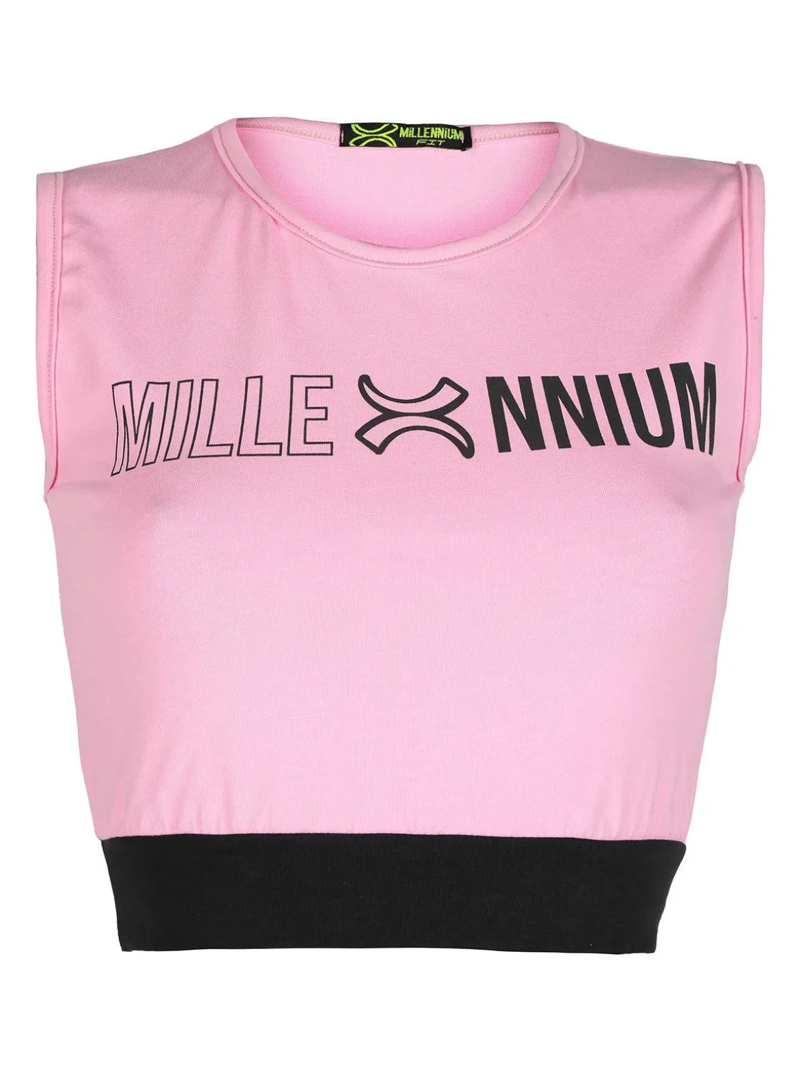 Millennium Top sportivo donna con stampa scritta