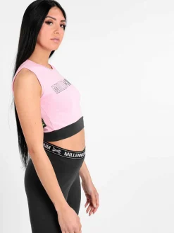 Millennium Top sportivo donna con stampa scritta