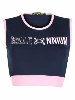 Millennium Top sportivo donna con stampa scritta