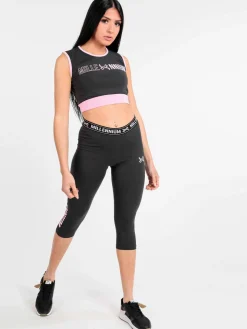 Millennium Top sportivo donna con stampa scritta