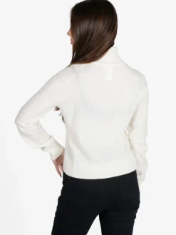 Mimoii Maglione dolcevita da donna in misto lana e cashemere