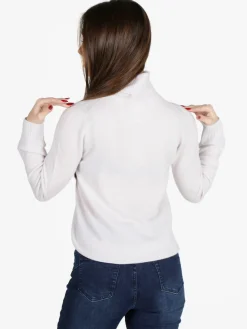 Mimoii Maglione dolcevita da donna in misto lana e cashemere