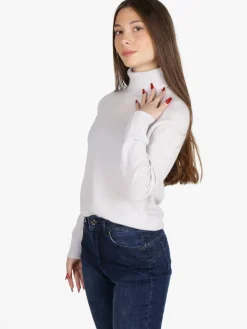 Mimoii Maglione dolcevita da donna in misto lana e cashemere