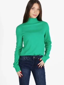 Mimoii Maglione dolcevita da donna in misto lana e cashemere