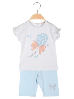 Miss Bellina Completo corto da neonata con t-shirt e leggings corti