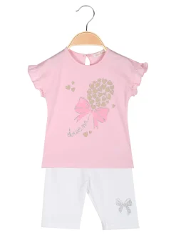 Miss Bellina Completo corto da neonata con t-shirt e leggings corti