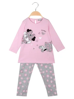 Miss Bellina Completo da neonata 2 pezzi con dettagli strass
