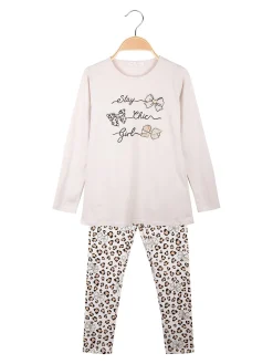 Miss Bellina Completo 2 pezzi da bambina con maglietta e leggings
