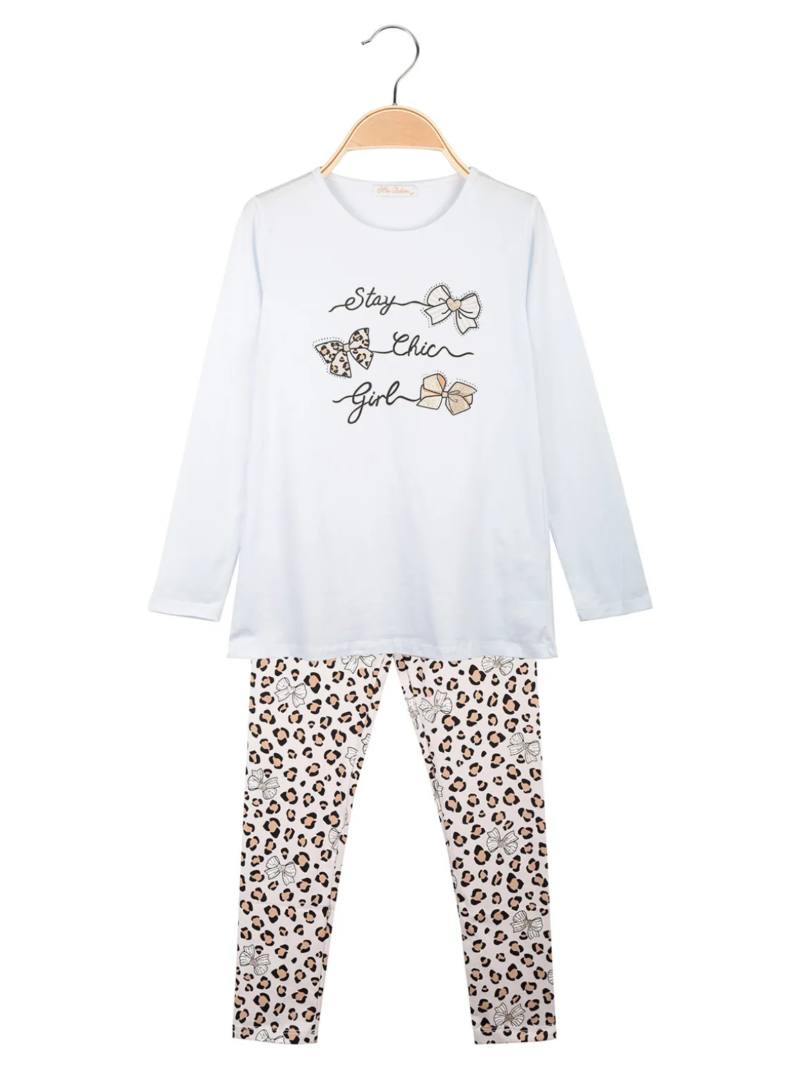 Miss Bellina Completo 2 pezzi da bambina con maglietta e leggings