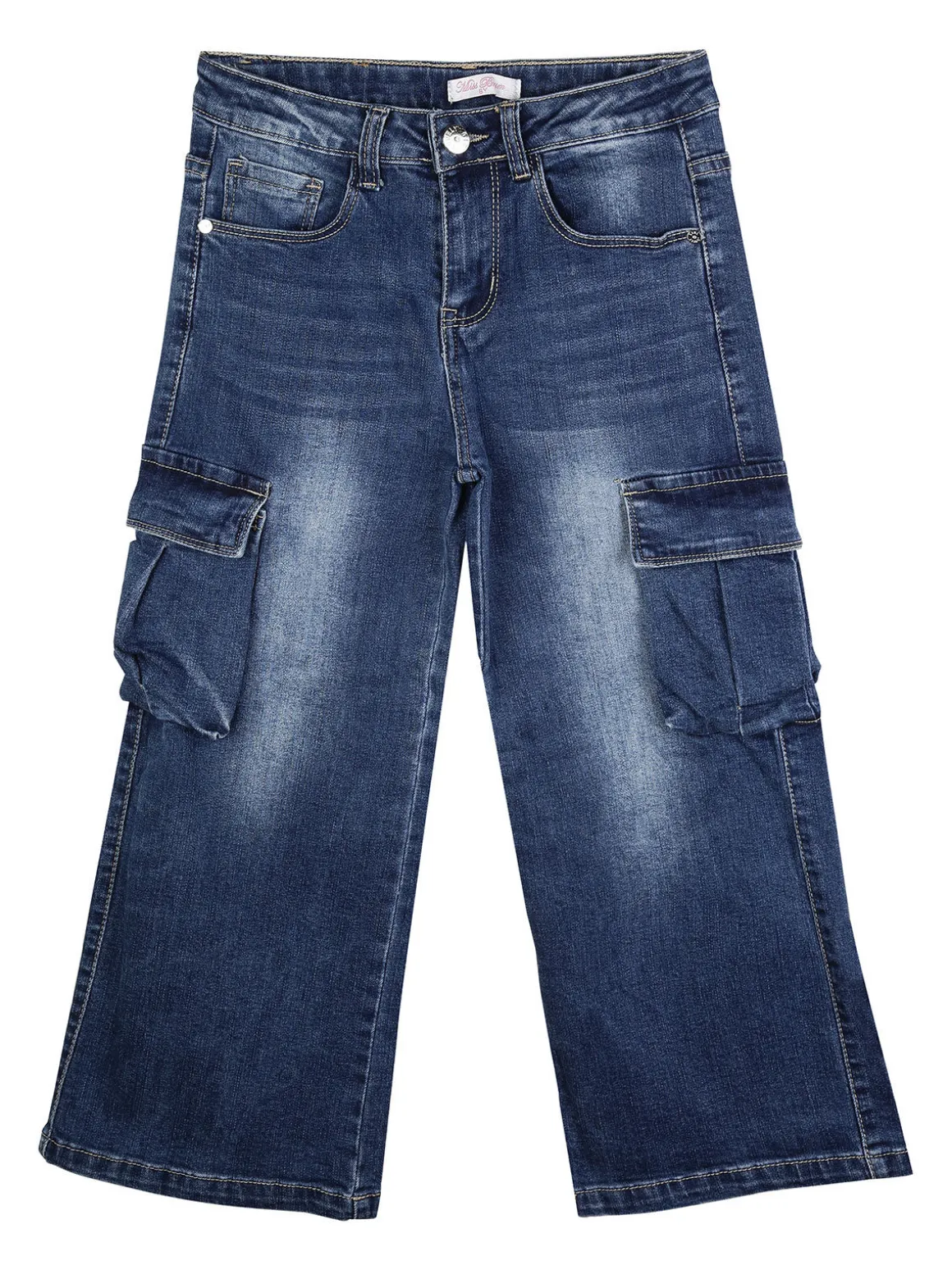 Miss Bellina Jeans cargo da bambina con tasconi