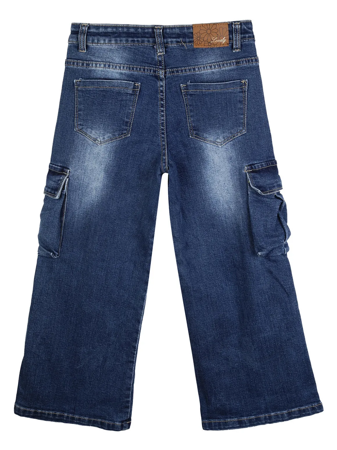 Miss Bellina Jeans cargo da bambina con tasconi