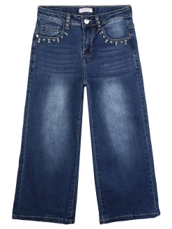 Miss Brum Jeans larghi da bambina con strass