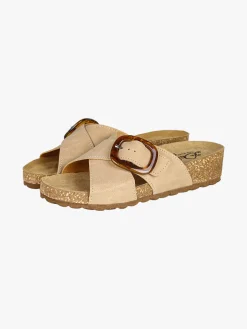 Miss Desiree Ciabatte donna con zeppa e fibbia - khaki