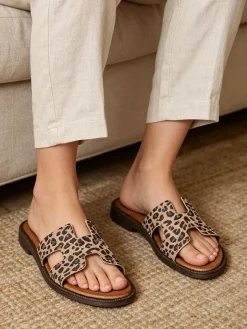 Miss Desiree Ciabatte donna con plantare in pelle - marrone