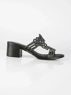 Miss Desiree Ciabatte donna con tacco e strass