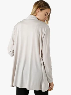 Miss E Co Cardigan donna aperto linea curvy - beige