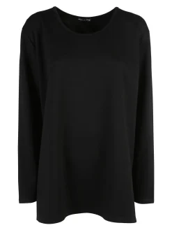 Miss E Co Maglia donna con spalline imbottite linea curvy - nero