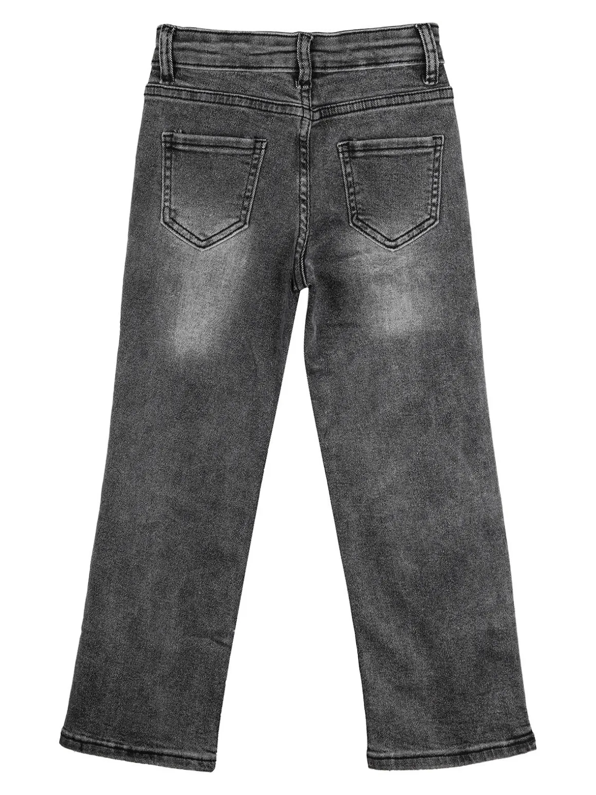Miss & Girls Jeans da bambina con strass sul finale - nero