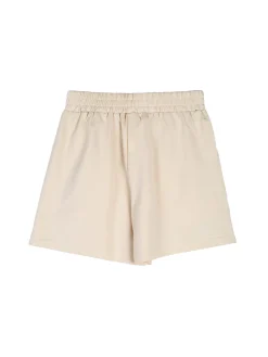 Miss Image Completo corto da ragazza con top a costine e shorts - beige