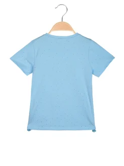 Miss Image T-shirt da bambina con strass e scritta glitter