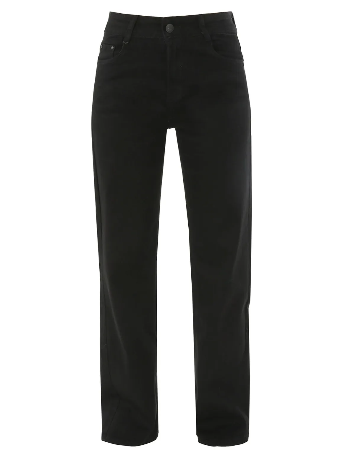 Miss Natalie Pantaloni donna jeans a gamba larga - nero
