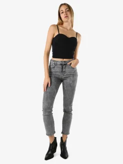 Miss & Queen Jeans da donna skinny a vita alta - grigio