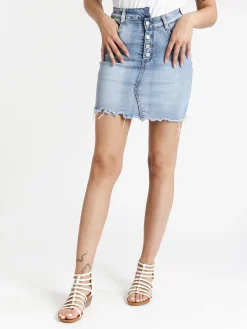 Miss Two Gonna in jeans con bottoni