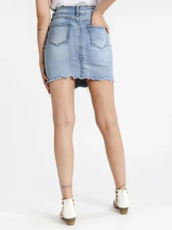 Miss Two Gonna in jeans con bottoni