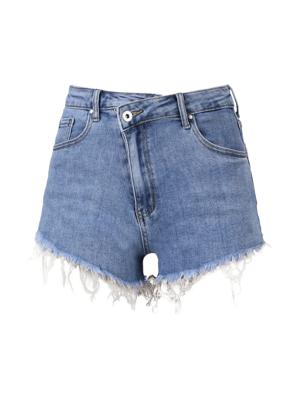 Miti Baci Shorts donna in jeans con finale sfrangiato