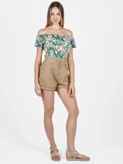 Miti Baci Shorts in jeans da donna a vita alta